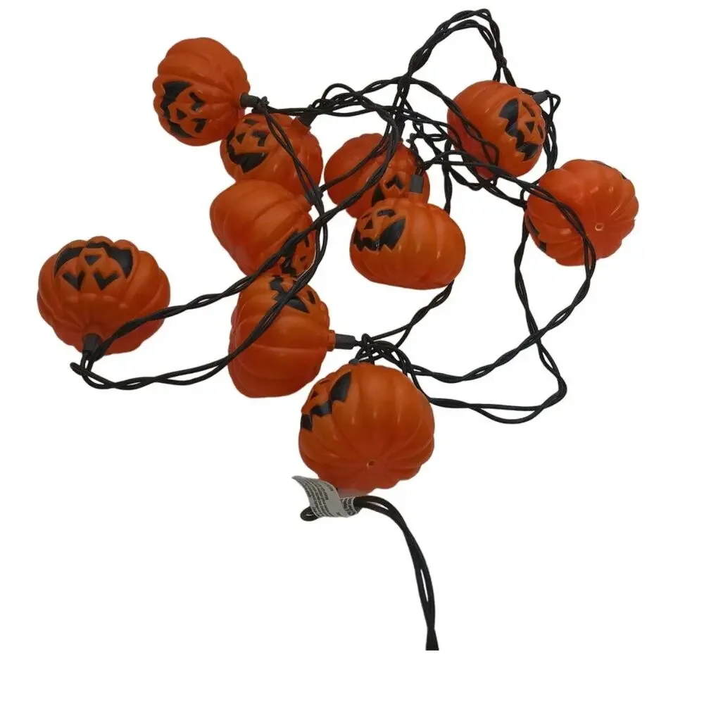 Halloween Pumpkin Blow Mold String Lights Set of 10
